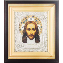 Ікона "Спас Нерукотворний" (мідь, сріблення, позолота, емалі)