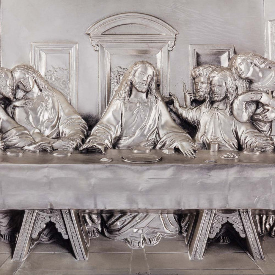 Ікона "Таємна вечеря" (метал, сріблення)