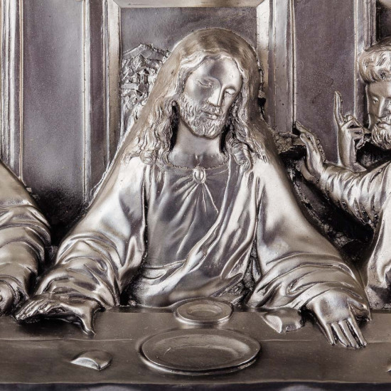 Ікона "Таємна вечеря" (метал, сріблення)