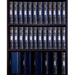  Історична бібліотека в 30 томах в шкірі з посрібненими накладками в емалях