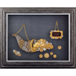 Ювелірна композиція "Ріг достатку" з артефактами минулого». Джерело процвітання (мідь, сріблення, позолота, емалі)