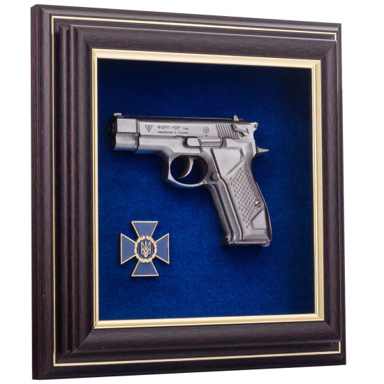 Сувенір "Пістолет Форт та емблема СБУ"