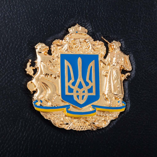 Подарунок  "Тижневик з Державним Гербом України та ручкою TENSO з ювелірною мініатюрою" (метал, позолота, емалі)