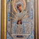 Ікона Божої Матері «Семистрільна» (позолота, сріблення, каміння, емалі)