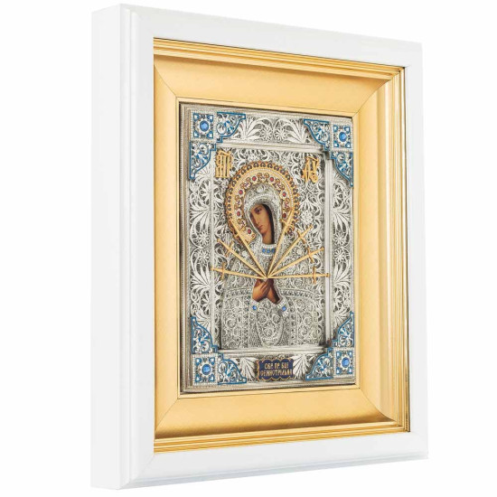 Семистрільна ікона Божої Матері з ювелірним декором