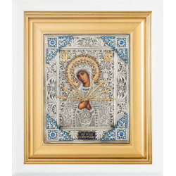 Семистрільна ікона Божої Матері з ювелірним декором