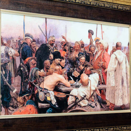 Картина на металі "Запорожці пишуть листа турецькому султану"