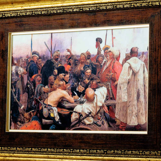 Картина на металі "Запорожці пишуть листа турецькому султану"