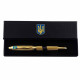 Подарунок "Ручка з мініатюрою "Державний герб" (ручка TENSO з ювелірною мініатюрою, футляр з металевими емблемами)
