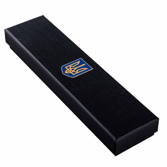   Подарунок "Ручка з мініатюрою емблеми Національної поліції України" (ручка TENSO з ювелірною мініатюрою, футляр з металевими емблемами)