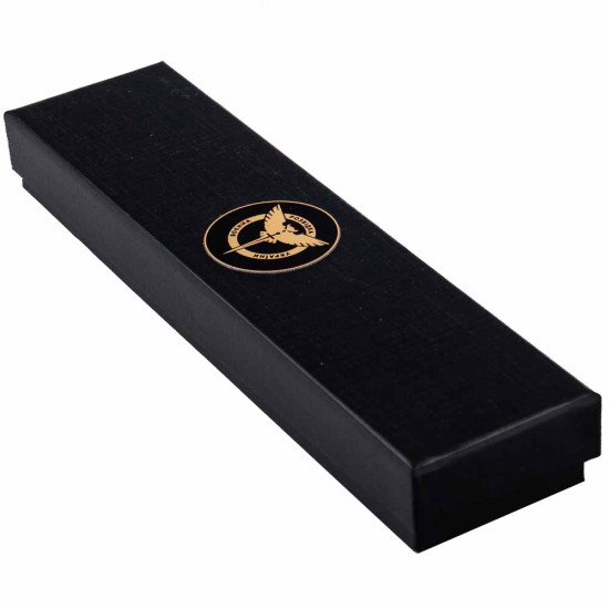 Подарунок "Ручка з емблемою "Воєнна розвідка України" (ручка TENSO з ювелірною мініатюрою, футляр з металевими емблемами)