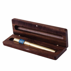 Подарунок "Ручка з мініатюрою "Український Тризуб" (ручка TENSO з ювелірною мініатюрою, футляр з позолоченим Гербом)