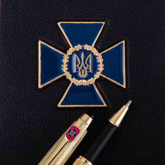  Подарунковий набір "СБУ"  (Щоденник з ручкою TENSO з ювелірною мініатюрою)