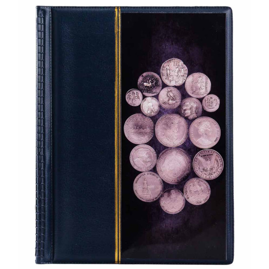 Альбом для монет з картиною рідкісніх монет на металі