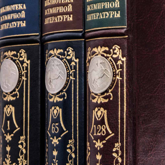 Подарункове видання "Бібліотека всесвітньої літератури" (БВЛ) в 200 томах.  (Шкіряні палітурки з посрібленими накладками)