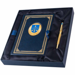  Подарунковий набір "Прокуратура України". (Щоденник з ручкою TENSO з ювелірною мініатюрою)
