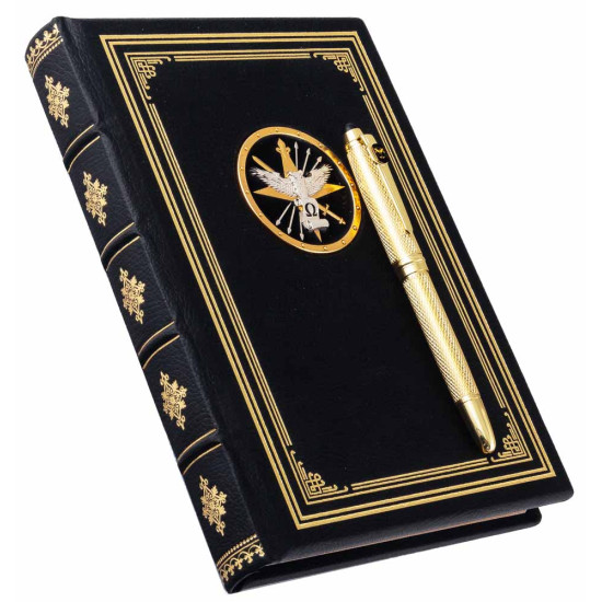 Подарунковий набір "Воєнна розвідка України". (Щоденник з ручкою TENSO з ювелірною мініатюрою)