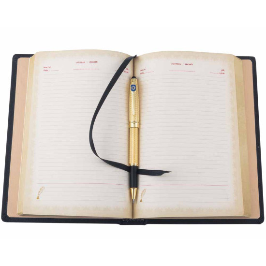  Подарунковий набір "Національна поліція України". (Щоденник з ручкою TENSO з ювелірною мініатюрою)