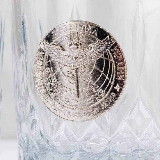 Подарунковий набір келихів Crystal Origin "Воєнна розвідка України"