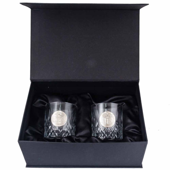 Подарунковий набір келихів Crystal Origin "Воєнна розвідка України"