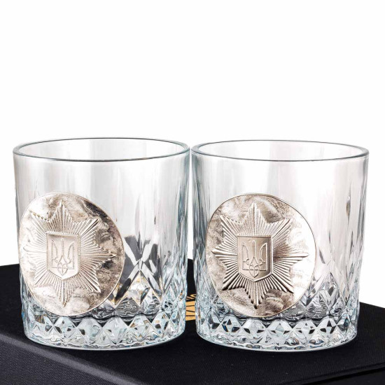 Подарунковий набір келихів Crystal Origin "Національна поліція України"