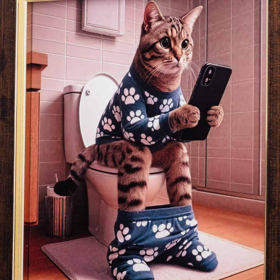 Картина на металі "Потішний кіт"