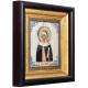 Ікона "Свята рівноапостольна Ніна" у посрібленому окладі з визолоченими деталями в емалях