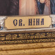 Ікона "Свята рівноапостольна Ніна" у посрібленому окладі з визолоченими деталями в емалях