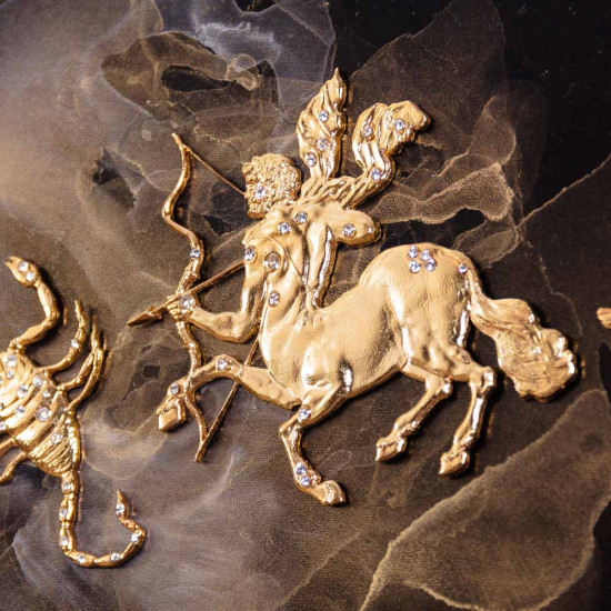 Авторське панно  "Золото і Срібло Долі" (живопис, текстурний пейзаж, метал, позолота, сріблення, ювелірне каміння). Експонат виставки ART TALENT FAIR 2025