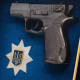 Сувенір "Пістолет Форт та знак Національної поліції України"