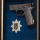 Сувенір "Пістолет Форт та знак Національної поліції України"