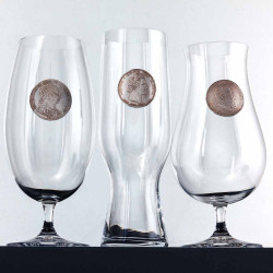 Подарунковий набір келихів для пива з богемського скла "Пивна трилогія Баварських королів"