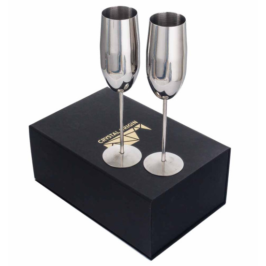 Подарунковий набір келихів для ігристого "Блиск миттєвостей на двох"