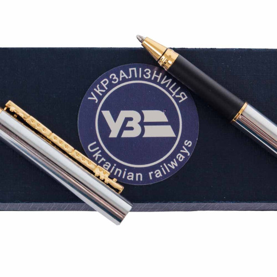 Ручка Tenso у футлярі з емблемою "Укрзалізниці" (cублімаційний друк)