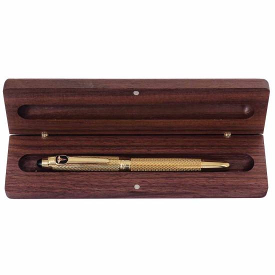  Подарунок "Дар здоров'я" (ручка TENSO з ювелірною мініатюрою, футляр з металевою посрібленою накладкою)