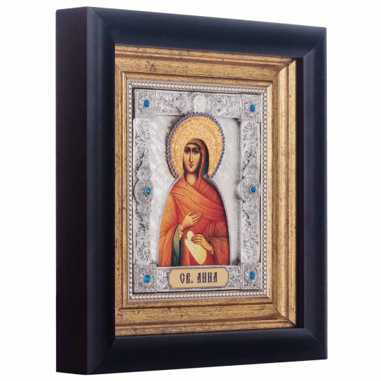 Ікона "Свята Ганна" (метал, сріблення, позолота, каміння)