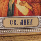 Ікона "Свята Ганна" (метал, сріблення, позолота, каміння)