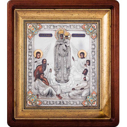 Ікона Божої Матері "Всіх Скорботних Радість" (метал, сріблення, емалі)