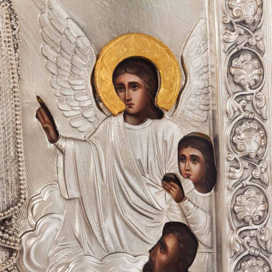 Ікона Божої Матері "Всіх Скорботних Радість" (метал, сріблення, емалі)