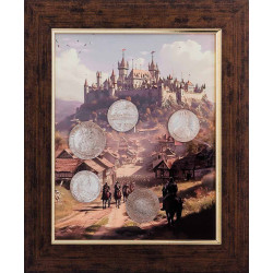 Композиція "Замок та лицарі" з історичними репліками монет