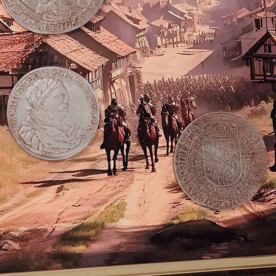 Композиція "Замок та лицарі" з історичними репліками монет