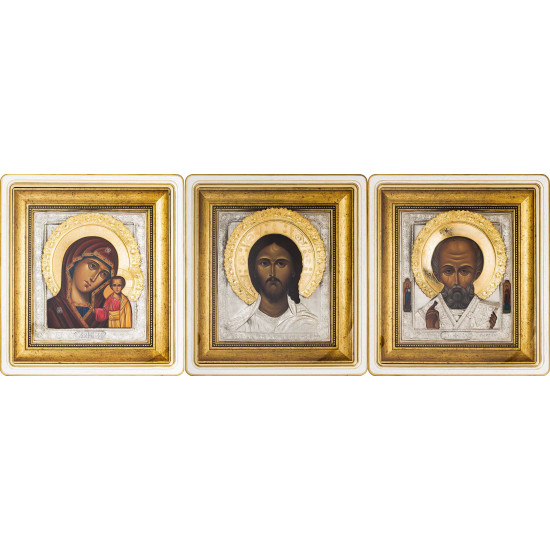 Триптих (метал, сріблення, позолота)