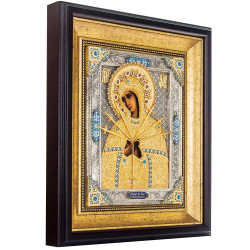Ікона Богоматері "Семистрільна" (сріблення, позолота, емалі, каміння)