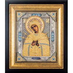 Ікона Богоматері "Семистрільна" (сріблення, позолота, емалі, каміння)