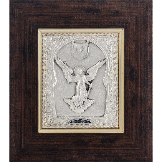 Металеве посріблене панно «Янгол-Охоронець»