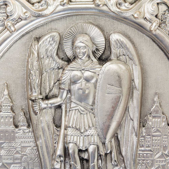 Металеве посріблене панно «Архистратиг Михаїл — покровитель Києва»