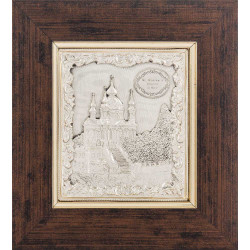 Металеве посріблене панно «Андріївська церква»