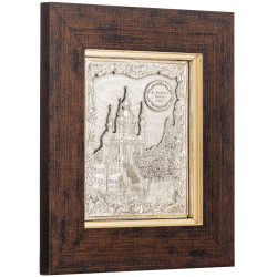 Металеве посріблене панно «Андріївська церква»