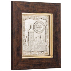 Металеве посріблене панно «Софійський собор»