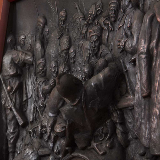 Мідне панно «Козаки пишуть листа турецькому султану»